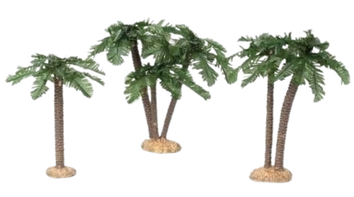 [56570] 9.5"H 3 PC SET PALM TREE