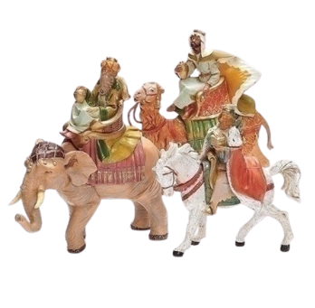 [65244] 5" SCALE 3 PC ST KING ON HORSE. FONTANINI
