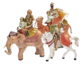 [65244] 5" SCALE 3 PC ST KING ON HORSE