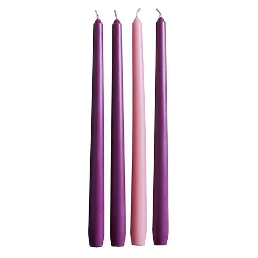 [95743] 10"H 4PC ST ADVENT CANDLES