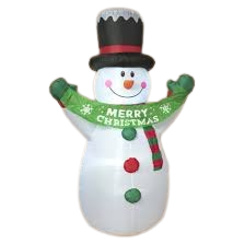[2745160] 6ft Electric Inflatable "Merry Christmas" Snowman