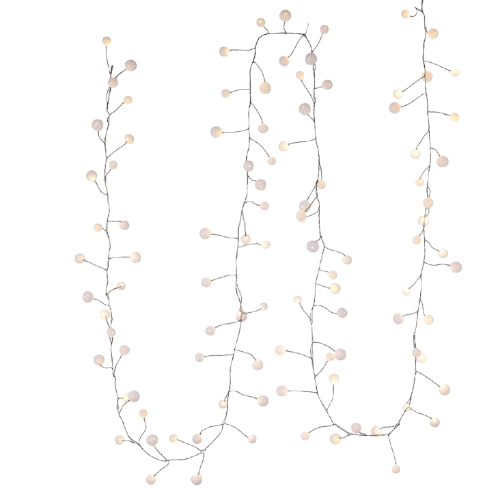 [AD1801WW] 100L 8'WRM WHT LED BEAD CLSTR