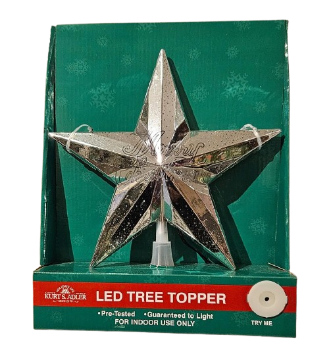 [AD2401] 18L 10"MERRY XMAS SILV STAR TR
