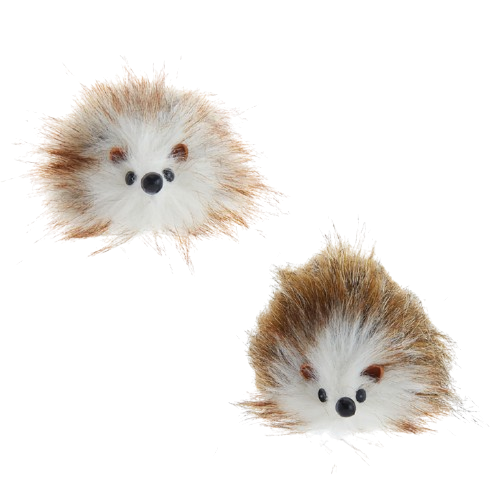 [C2494] 3.93"BROWN HEDGEHOG ORN / INDIVIDUAL