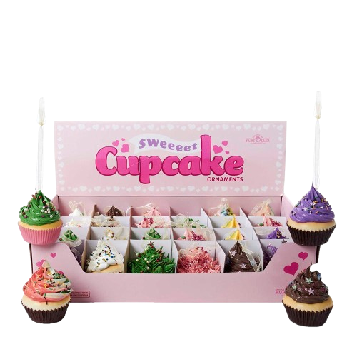 [D1728] 2.75"FOAM CUPCAKE ORN INDIVIDUAL