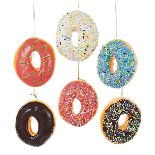[D2340] 3.9" POLY FOAM DONUT ORN UNIDAD 