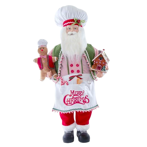 [D3902] 40"CHRISTMAS CHEF SANTA W/GING