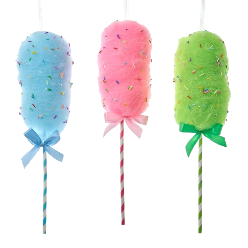 [D4428] 13.7"COTTON CANDY PICK ORNAMENTS / INDIVIDUAL