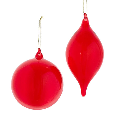 [D4503] 100MM GLASS RED BALL / FINIAL OR