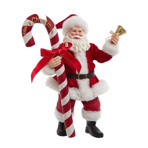 [FA0202] 10.5"SANTA WITH OVERSIZED CANDY CANE