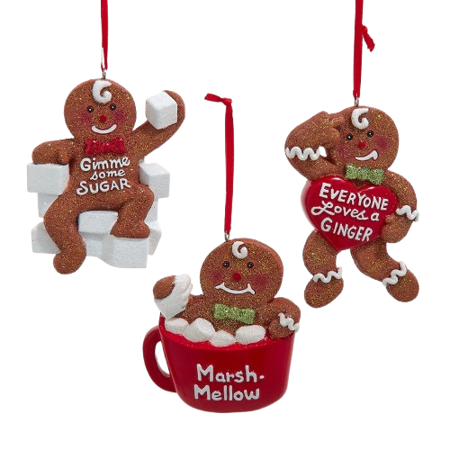[H5691] 3.5"GINGERBEARD MAN CUP/HEART/SUGAR / INDIVIDUAL