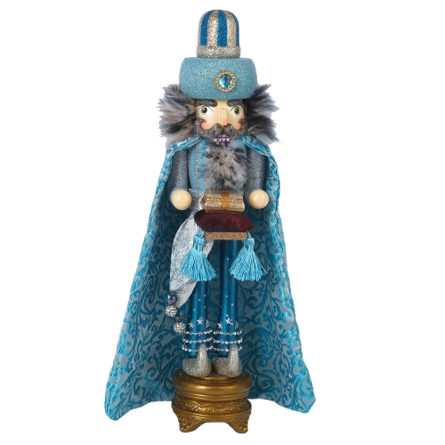 [HA0089] 18"HOLLYWOOD TURQUOISE KING NUTCRACKER