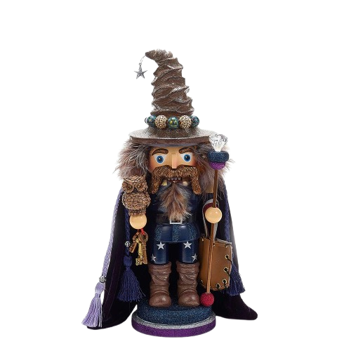 [HA0284] 15"HOLLYWOOD BROWN WIZARD NUTCRACKER				 