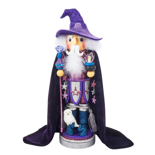 [HA0394] 18" HOLLYWOOD PURPLE WIZARD NUTCRACKER