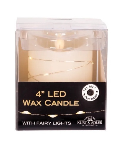 [JEL0976] 4"BATTERY OPERATED LED FLICKER FLAME WHITE CANDLE FAIRY