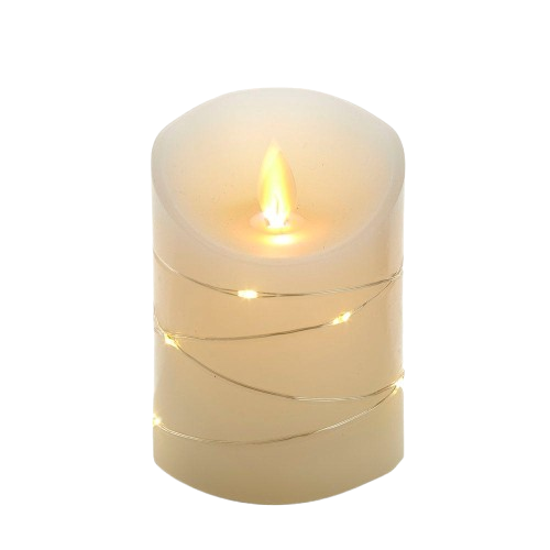 [JEL0976] 4"BATTERY OPERATED LED FLICKER FLAME WHITE CANDLE FAIRY