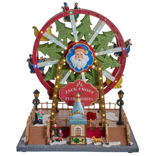 [JEL1322] 13" LIGHTED MUSICAL FERRIS WHEEL CHRISTMAS