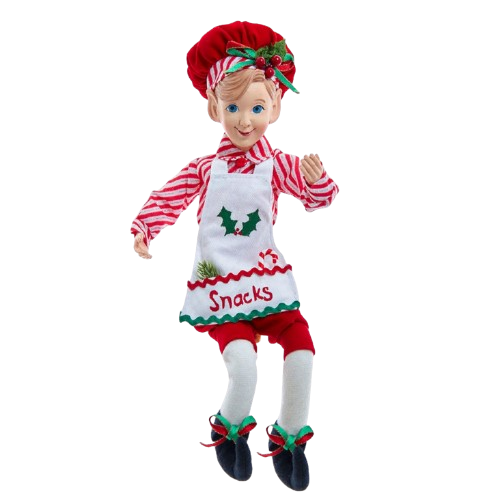 [KK0110B] 15" KRINGLE KLAUS ELF BAKER ORNAMENT