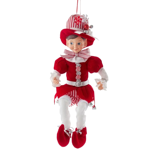 [KK0116] 15" KRINGLE KLAUS PEPPRMINT ELF