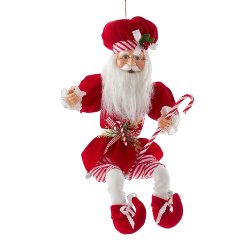 [KK0120] 17" KRINGLES KLAUS PEPPERIMNT SANTA
