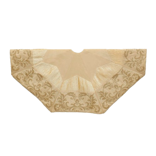 [TS0205] 50" GOLD & IVORY SEQUIN TREE SKIRT 