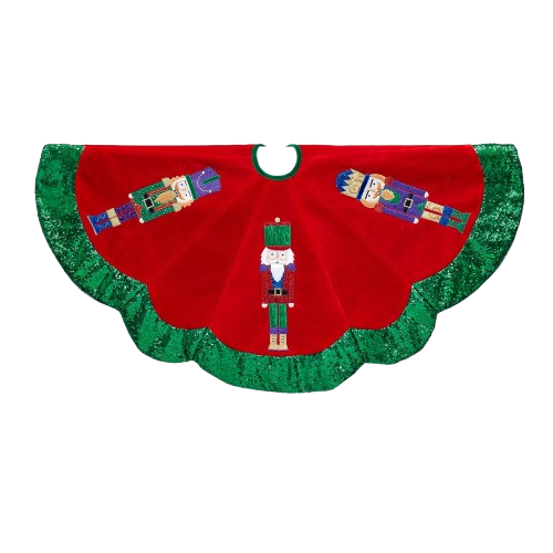 [TS0212] 48" VELVET NUTCRACKER TREE SKIRT 
