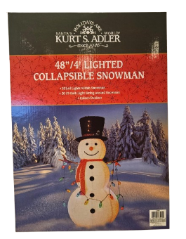 [UL0903] 48" LIGHTED COLLAPSIBLE SNOWMAN