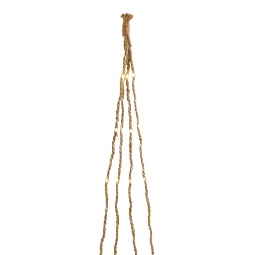 [UL2308] 6'4P BROWN BURLAP ROPE LIGHTS LED