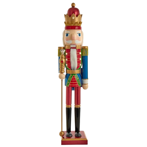[C5970] 24"BATTERY OPERATED LIGHTED KING NUTCRACKER