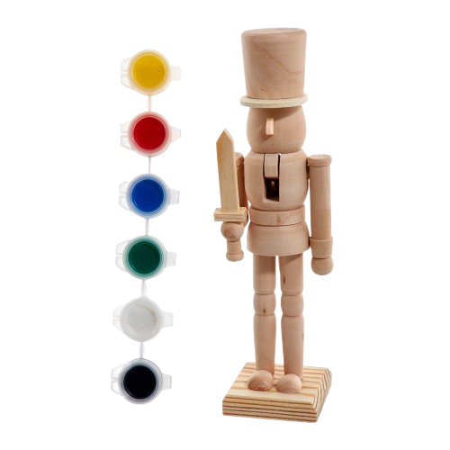 [C5987] 7" PLAIN NUTCRACKER WITH PAINT