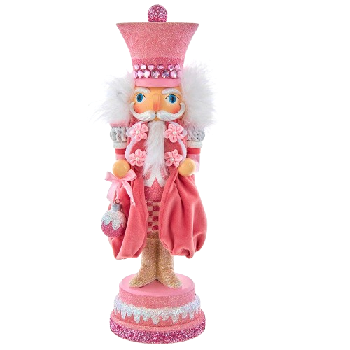 [HA0562] 15"HOLLYWOOD PINK SWEET SOLDIER NUTCRACKERS