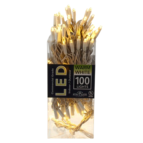 [UL4120WW] 100L 5MM WW LED WHT WIRE LIGHT