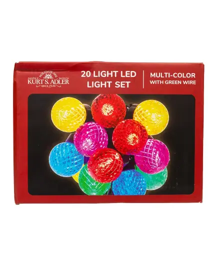 [AD2841] 20/L MULTI COLOR G40 FACETED LED SET