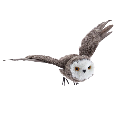 [C2499] 12.5"BROWN FLYING OWL ORN