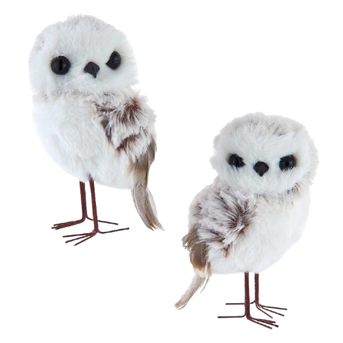 [C2542] 4.25"LIGHT BROWN OWL ORN / INDIVIDUAL 