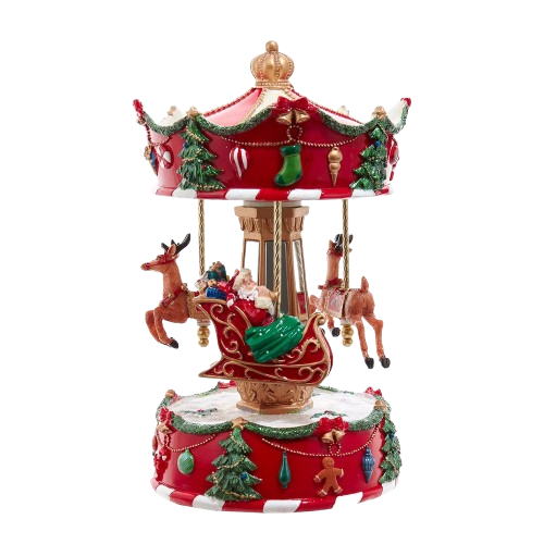 [C5567] 8.7"MUSICAL WIND-UP CAROUSEL