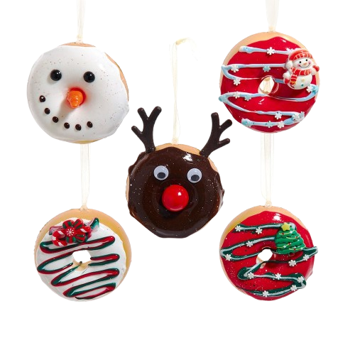 [D4640] 2.6"FOAM DECORATED CHRISTMAS DONUTS / INDIVIDUAL 