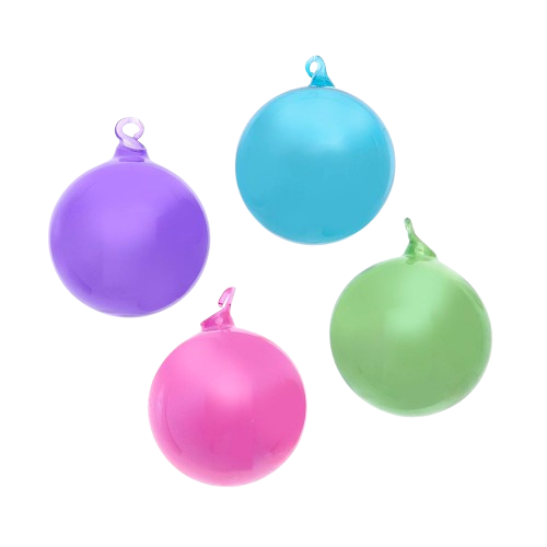 [D4691] 80MM GLASS CANDY BALL FINISH GLOW IN THE DARK / INDIVIDUAL