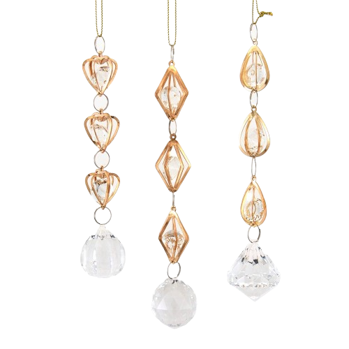 [D4734] 5.5"ACRYLIC CLEAR & GOLD / INDIVIDUAL