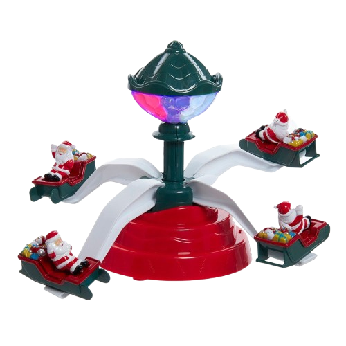 [D4794] BATTERY OPERATED MUSICAL CHRISTMAS DECO WIHT  SANTA TABLE PIECE