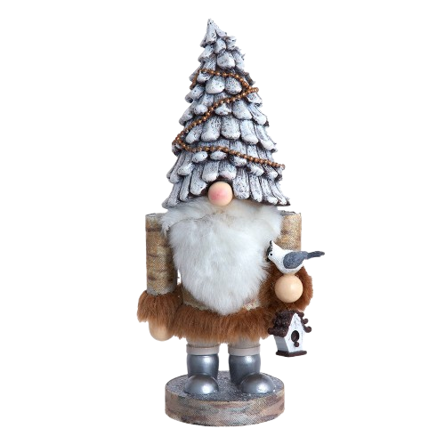 [F2254] 10" RUSTIC GLAM GNOME NUTCRACKER