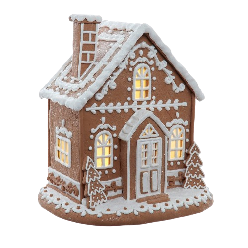 [GBJ0052] 11.5" BATTERY OPERATED GINGERBREAD HOUSE 