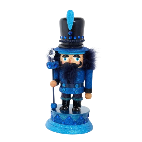 [HA0777] 16" HOLLYWOOD NUTCRACKER BLUE GLITTER SOLDIER 