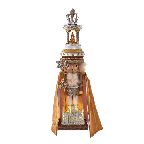 [HA0782] 19.5" HOLLYWOOD NUTCRACKER LIGHTED O HOLY NIGHT 