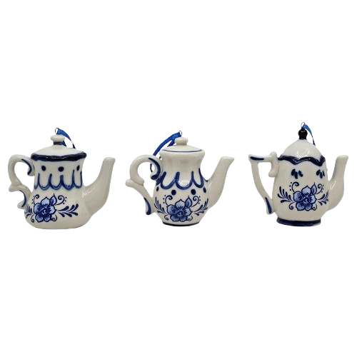 [J0575] DELFT BLUE TEAPOT ORNAMENTS / INDIVIDUAL 