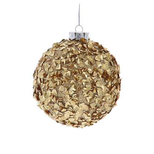 [J8257G] 100MM GOLD GLITTERED BALL
