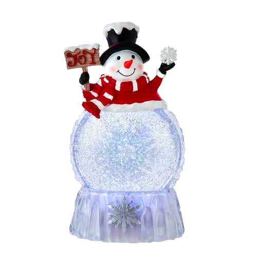 [JEL1068] BATTERY OPERATED USB CHRISTMAS SNOWMAN WATER GLOBE 
