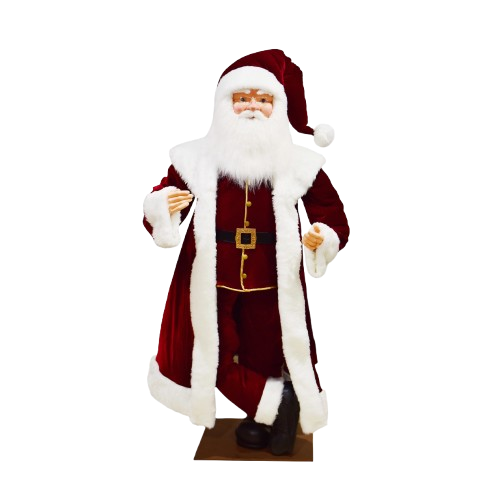 [KK0143] 72" KSA KRINGLES CROSS-LEGGED STANDING RED SANTA 