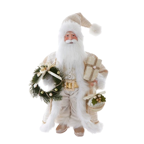[KK0151] 18" KSA KRINGLES MISTLETOE KISSES SANTA 
