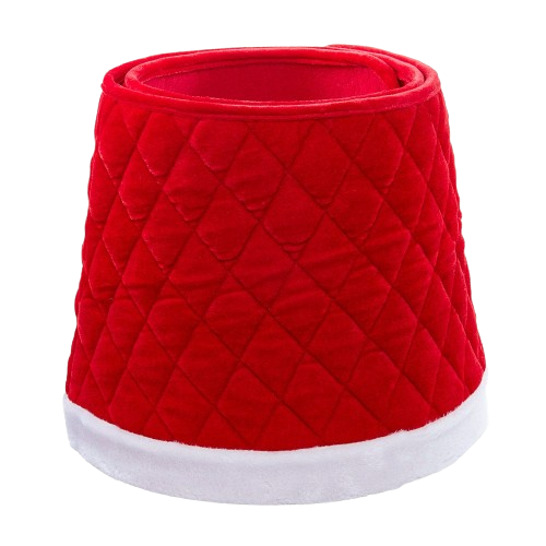 [TS0305] 28" QUILTED RED VELVET TREE COLLAR 